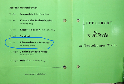 Schwimmfest mit Feuerwerk Veranst. 1962