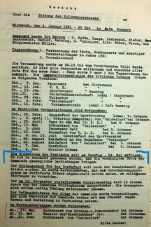 Kulturausschuss 4.1.1961 Einweihung Freibad