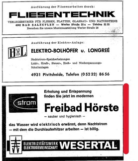 Wesertal Anzeige Freibad Nachtstrombeheizung LZ 25.6.1969