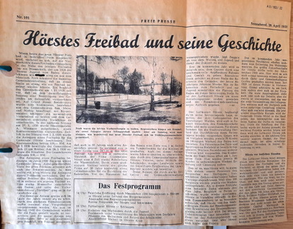 Freie Presse 29.4.1950 Freibaderöffnung 