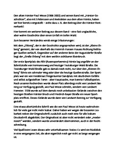 Paul Wiese Sportunfall Einleitung