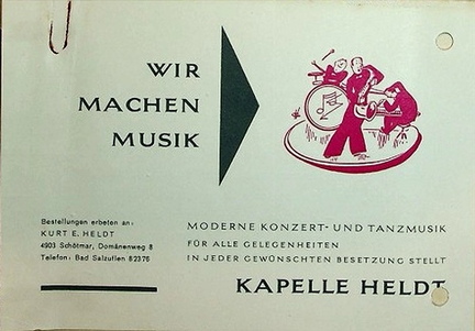 Musikangebot 1968 Kapelle Heldt