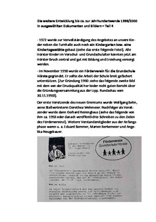 neue Schule Gründung 1990 u. Ziele des Fördervereins