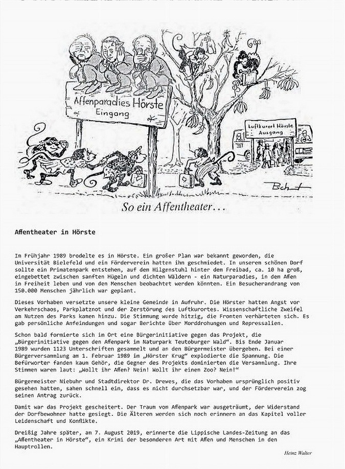Affentheater in Hörste