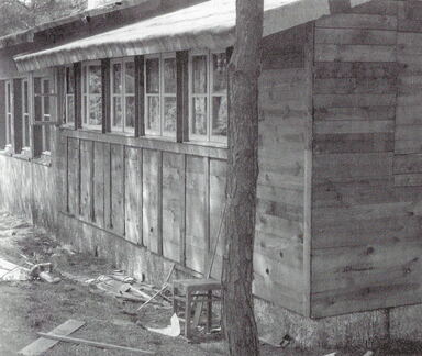 HHH Baracke während der Renovierung ca. 1989