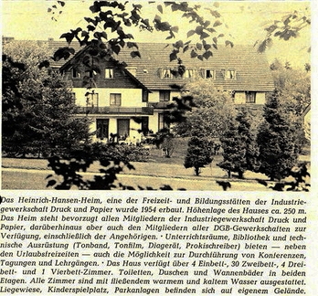 Hansen-Heim 1971 Werbung im Hörste-Prospekt 1.6.1971