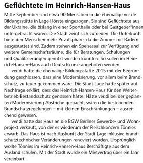 Geflüchtete im Hansen-Haus Druck + Papier 3-22