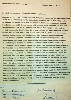 VV Frühjahrsversammlung 19.4.1963 Pressemitt. Saaksmeier 21.4.1963