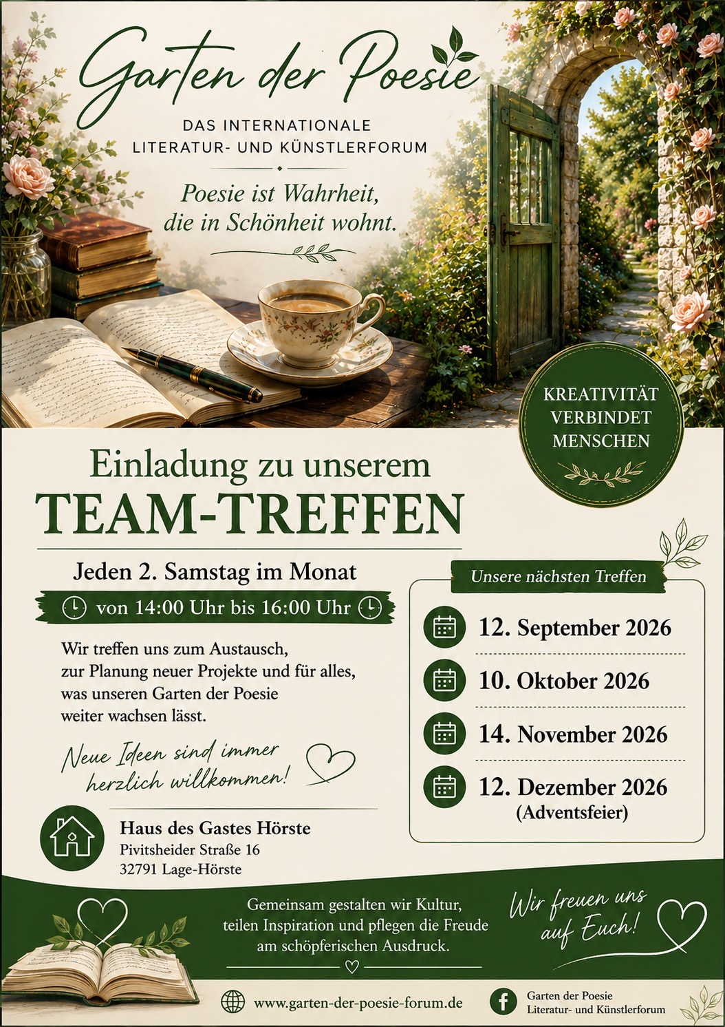 Garten der Poesie – Team-Treffen